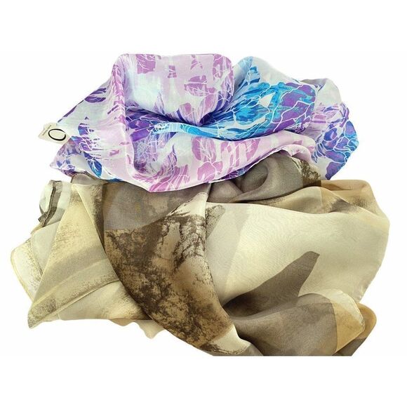 Big Buddha Oversized Wrap Scarf & Studio Thirty Six Watercolor Floral Scarf NEW - Picture 1 of 7
